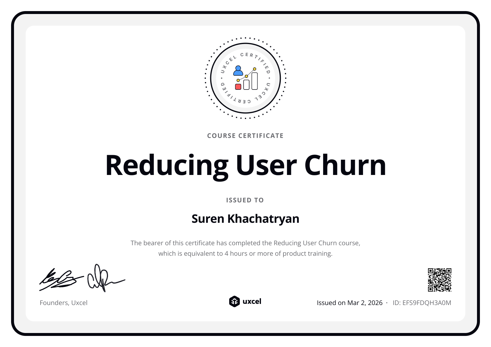 Suren Khachatryan's certificate